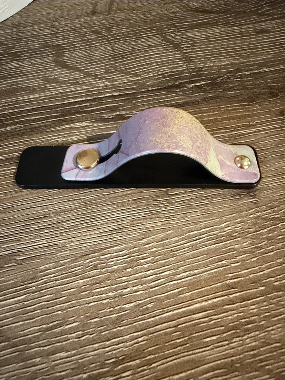 Weewooday Purple Marble Phone Strap Stand with Gold Rivets 4” NEW Adhesive back